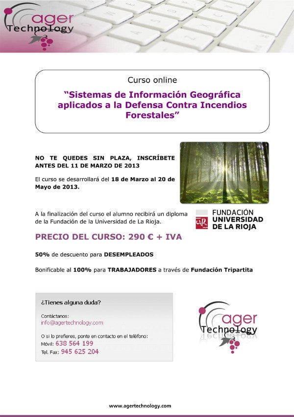 CURSO On-line: Sistemas de Información Geográfica aplicados a la Defensa Contra Incendios Forestales 