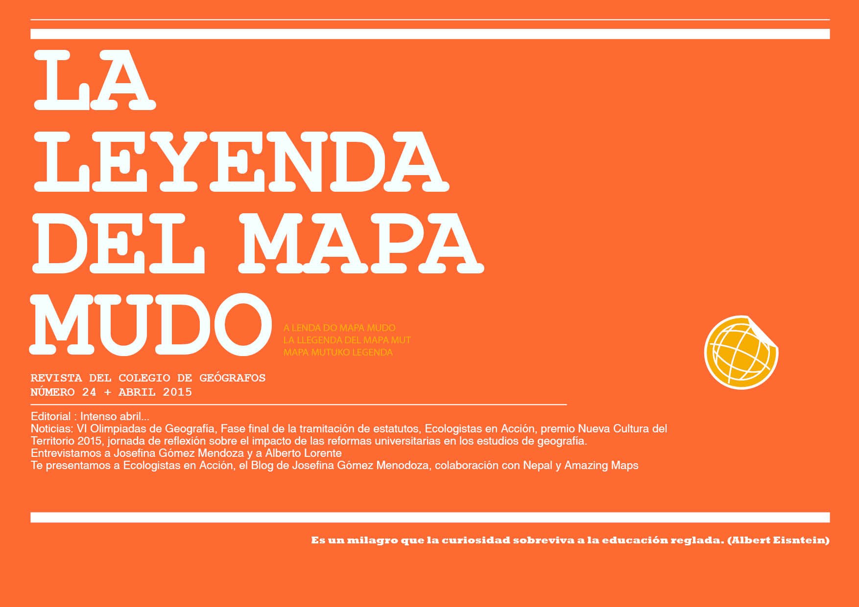 Portada Leyenda del Mapa Mudo Abril 2015