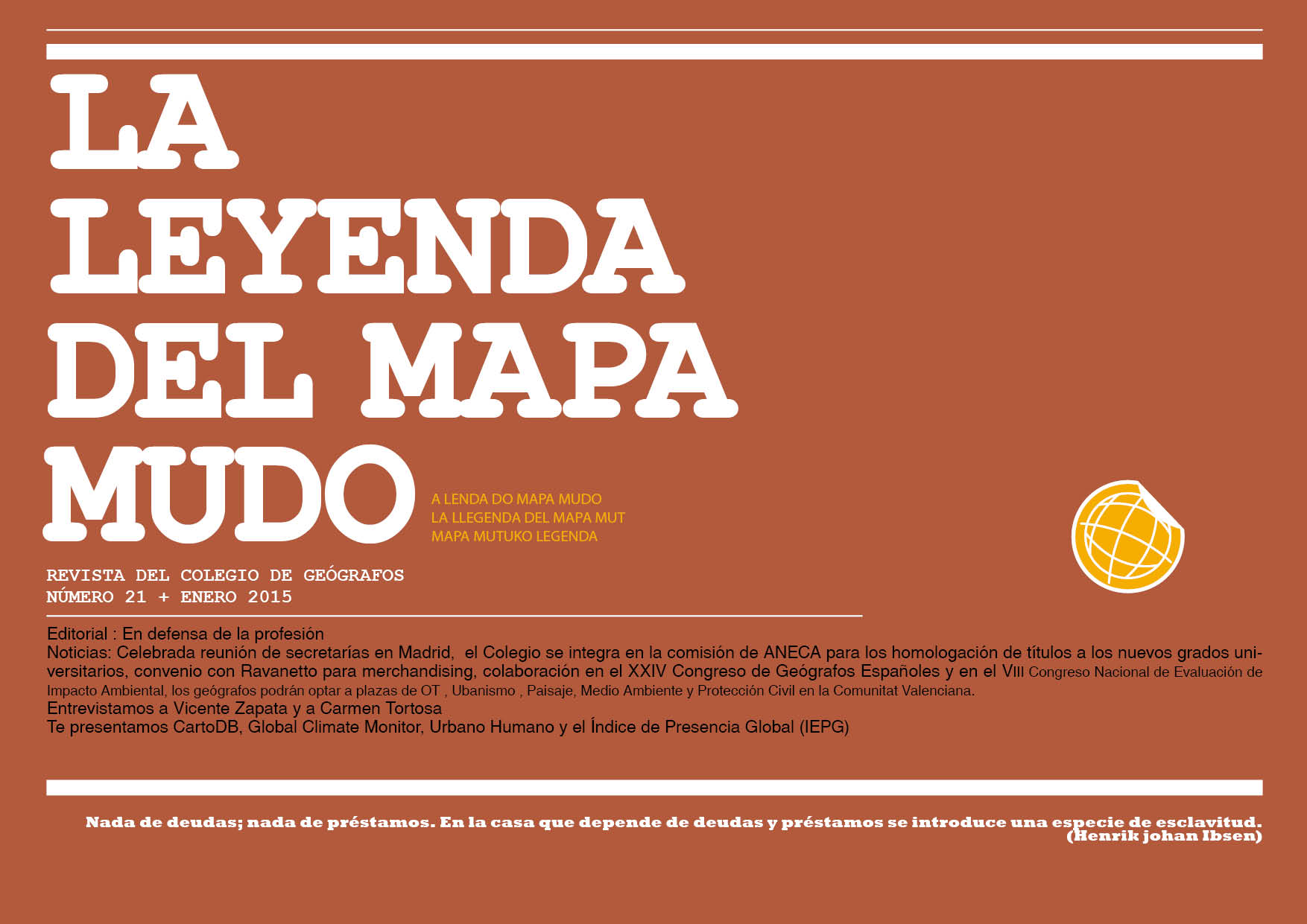 Portada Leyenda del Mapa Mudo Enero 2015