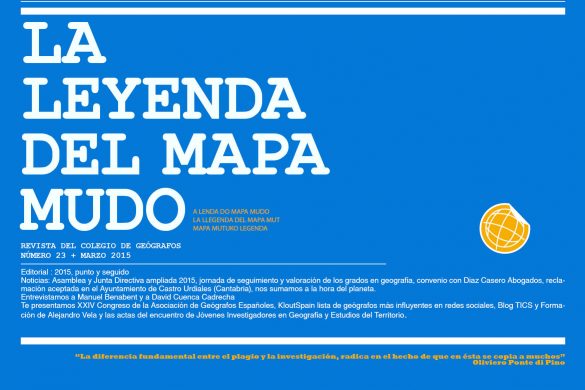 Portada Revista Colegio de Geógrafos - Marzo 2015