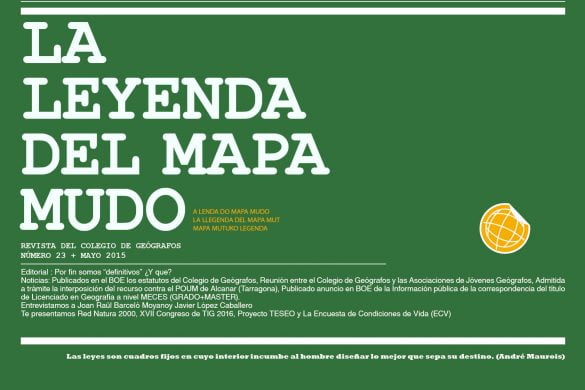 Portada Revista Colegio de Geógrafos - Mayo 2015