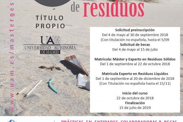 16ª Edición del Máster en Gestión y Tratamiento de Residuos UAM.