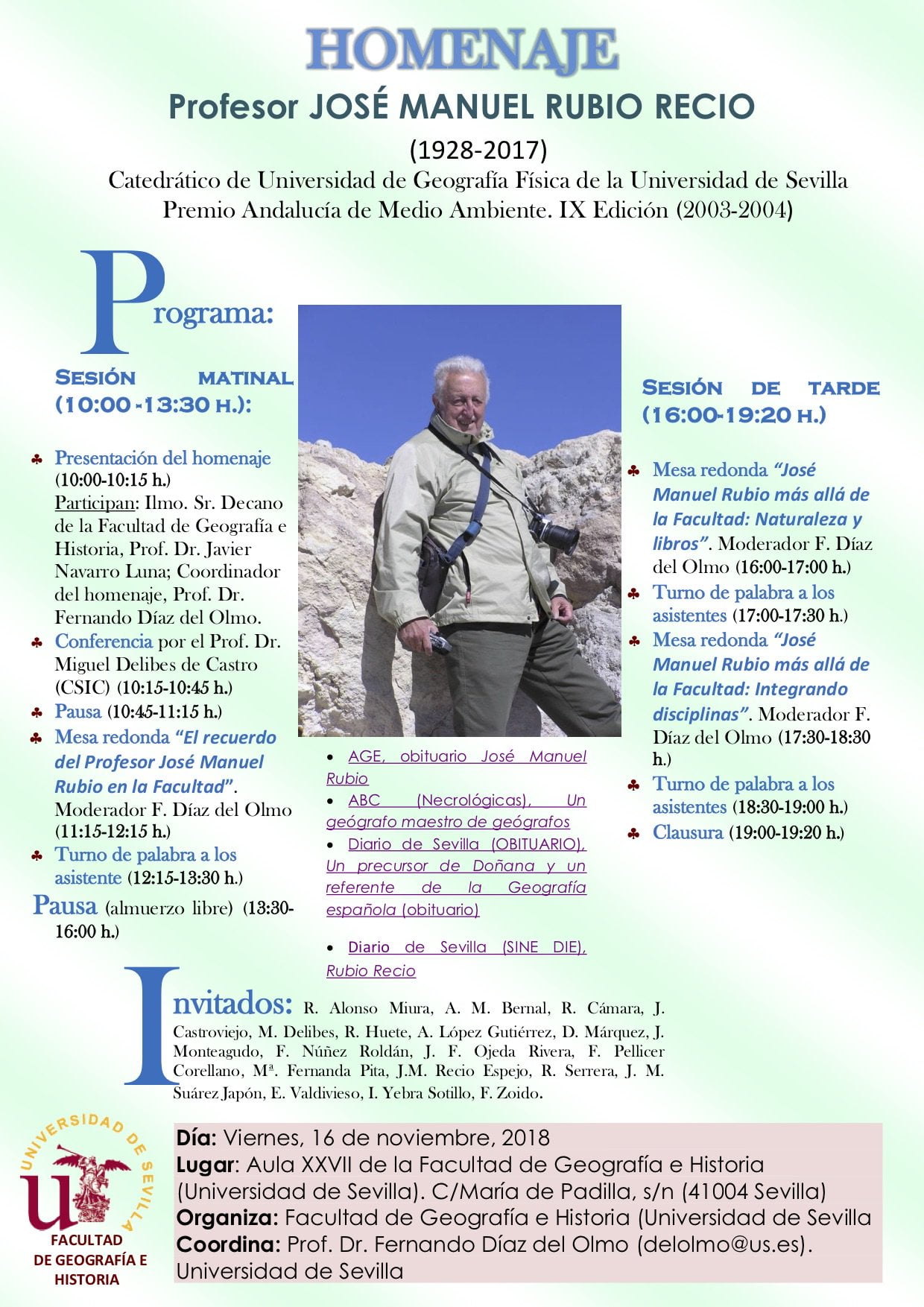Homenaje Profesor José Manuel Rubio Recio