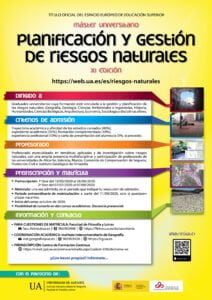 Máster en Planificación y Gestión de Riesgos Naturales