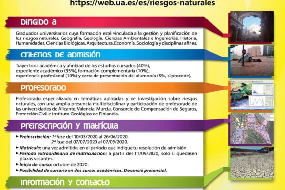 Máster en Planificación y Gestión de Riesgos Naturales
