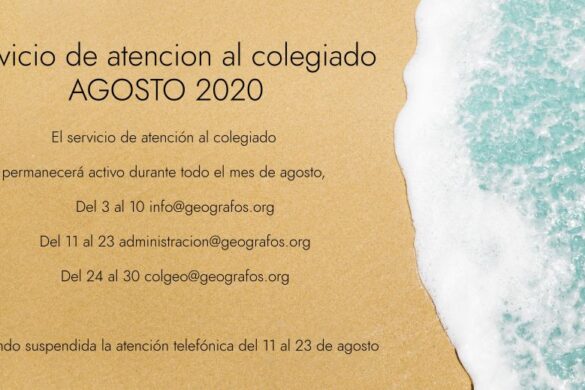 Horario especial agosto 2020